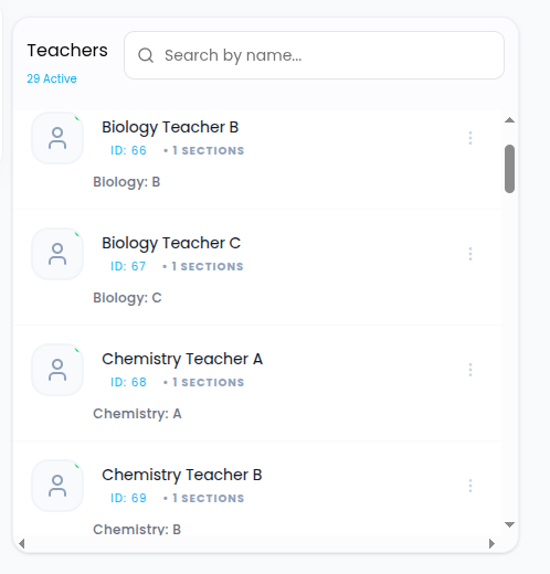 Group Teachers List