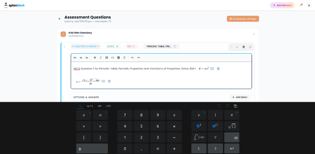 Math Keyboard